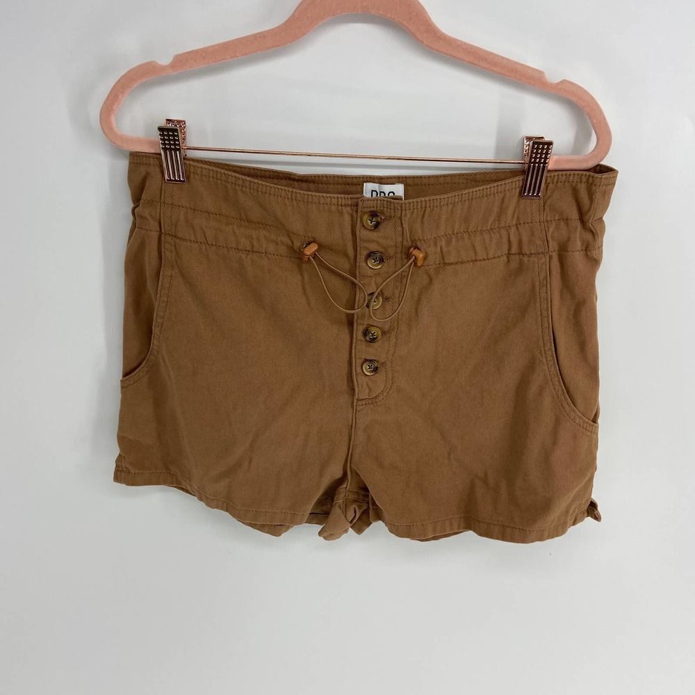 BDG Urban Outfitters brown buttoned cloth elastic waist short womens small